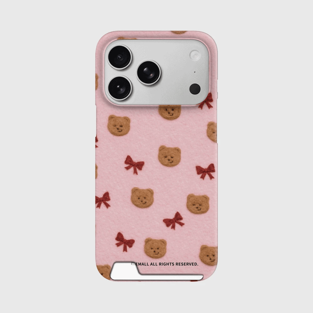 Felt Gummy Ribbon Phone Case (Hard/Card Storage/Magsafe)