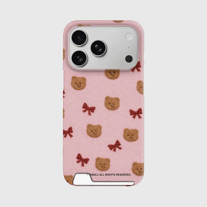 Felt Gummy Ribbon Phone Case (Hard/Card Storage/Magsafe)
