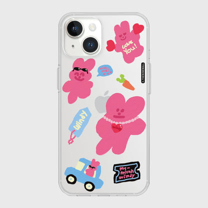 Windy Painting Sticker Phone Case (Clear/Tank Clear 透明/透明Tank款)