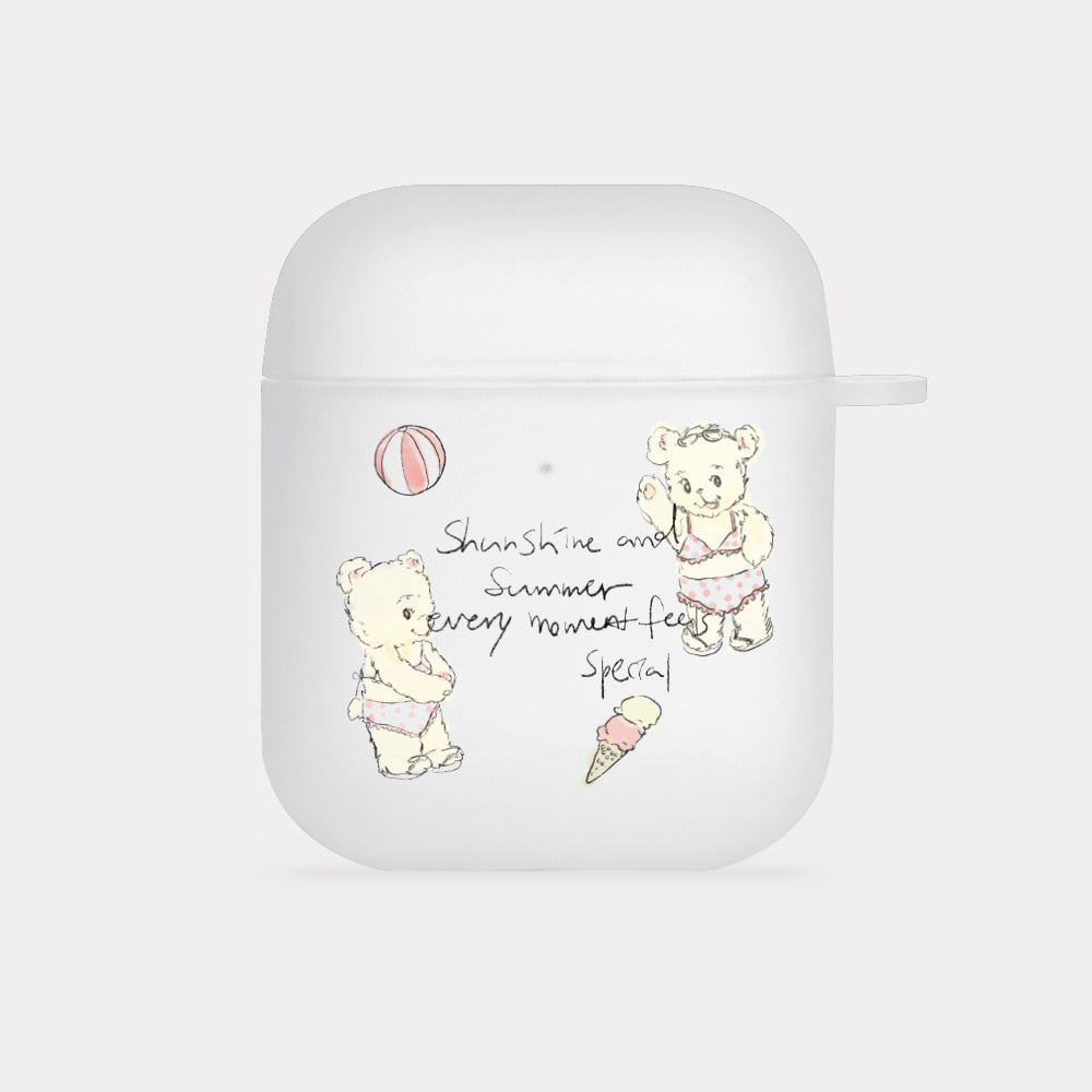 Mademoment Summer Bear Pattern Airpods Case (半透明殼)