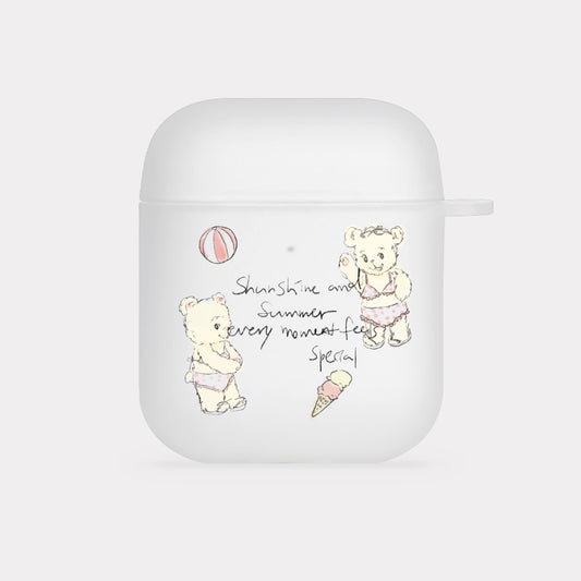 Mademoment Summer Bear Pattern Airpods Case (半透明殼)