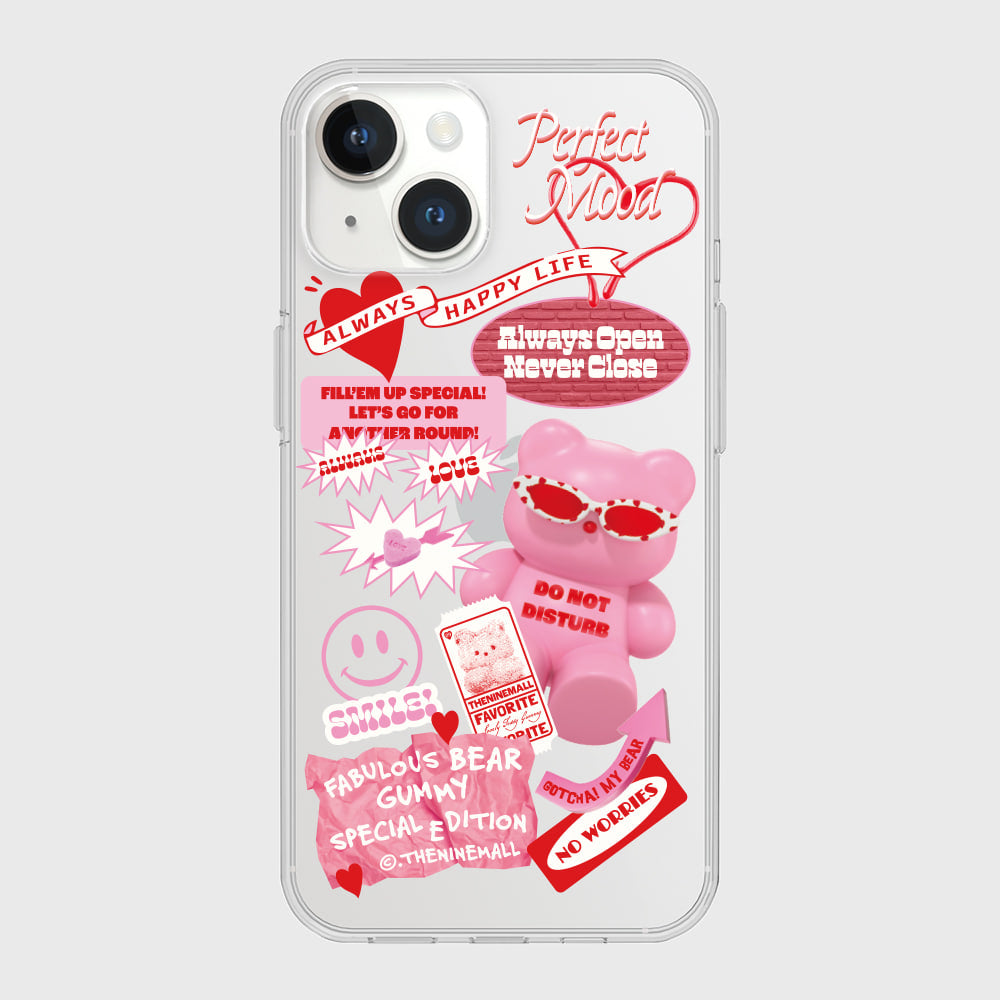 Pink Gummy Sticker Phone Case (Clear/Tank Clear 透明/透明Tank款)