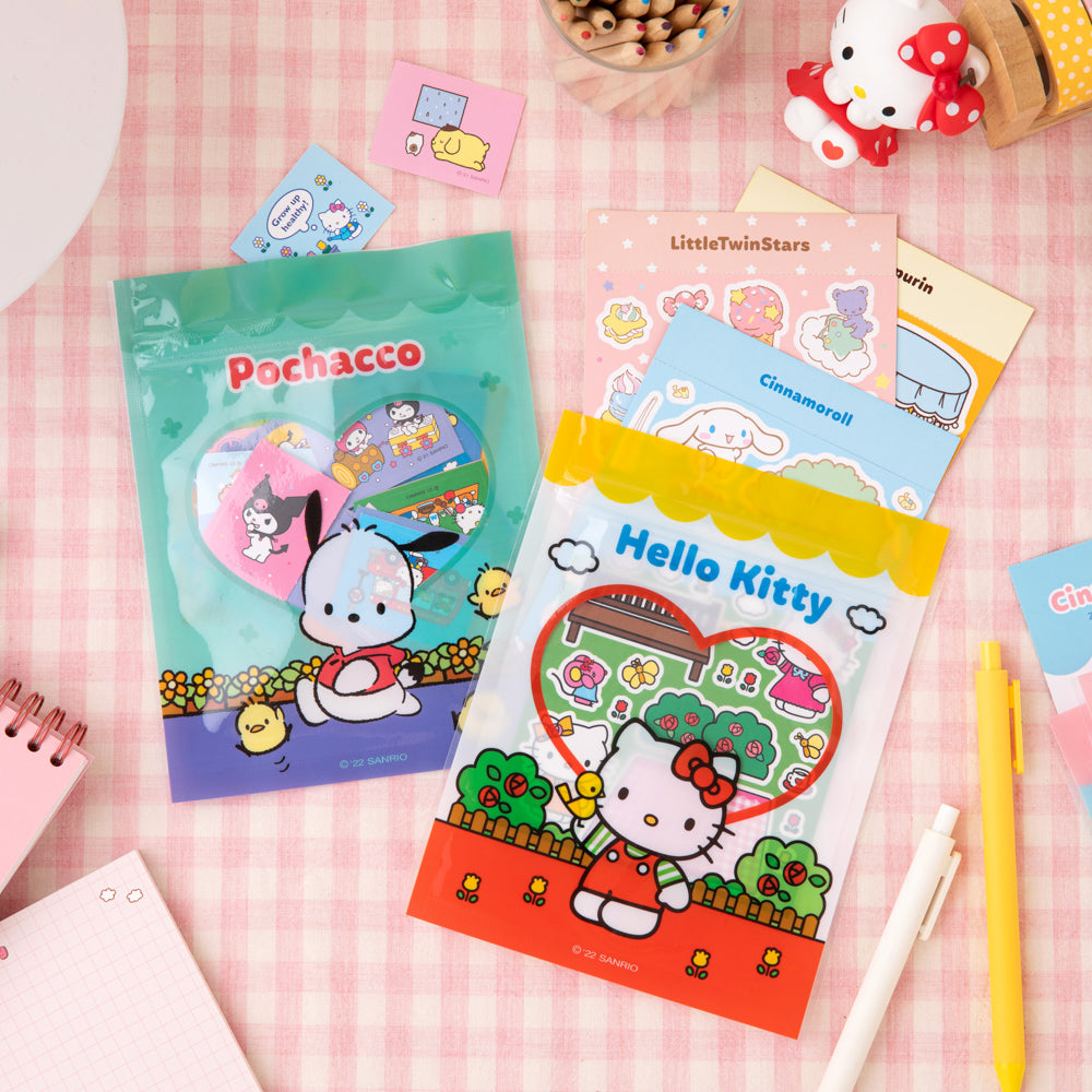 【現貨95折】Sanrio Zipper Bag Set (10P) #Hello Kitty