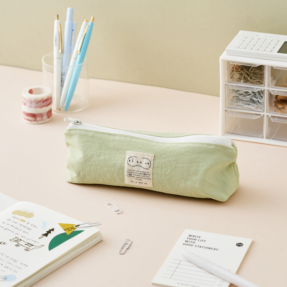 Nuaname Gelato Fabric Pencil Case (Pistachio, Lychee)