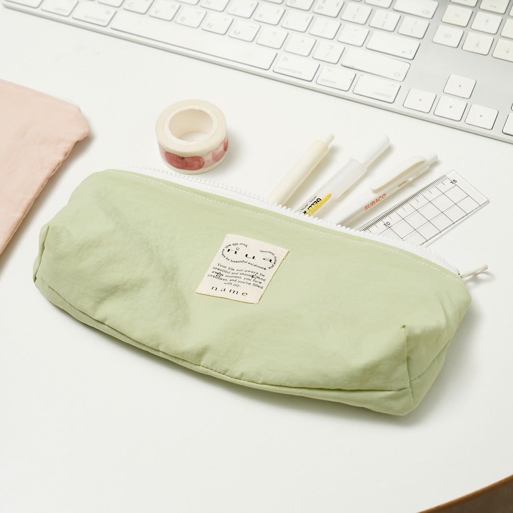 Nuaname Gelato Fabric Pencil Case (Pistachio, Lychee)