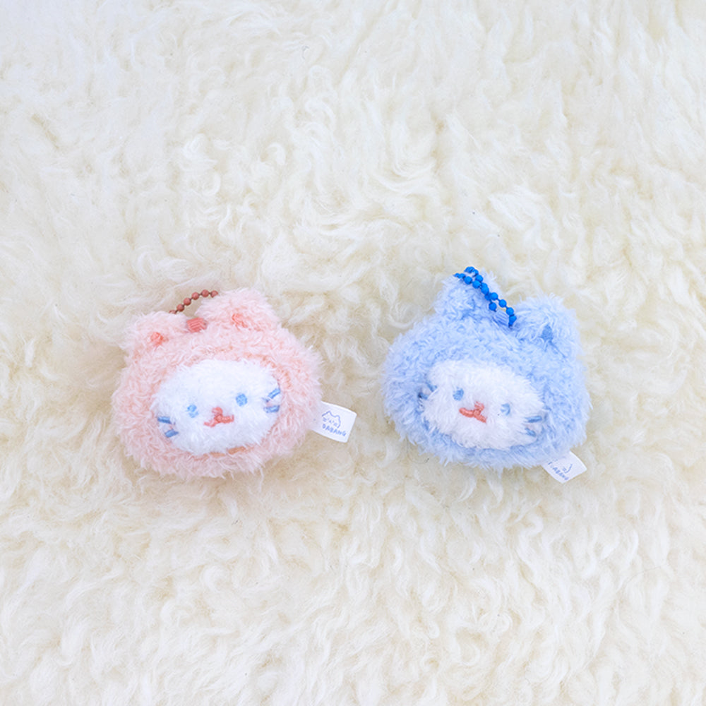 Catdabang 白色貓 Rabbit Mini Face Keyring