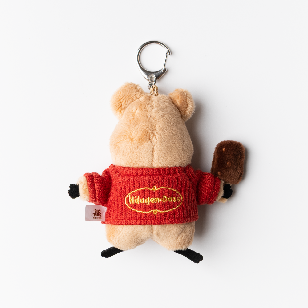 [Dinotaeng X Häagen-Dazs] Hard bar Flat fur Keyring (2款)