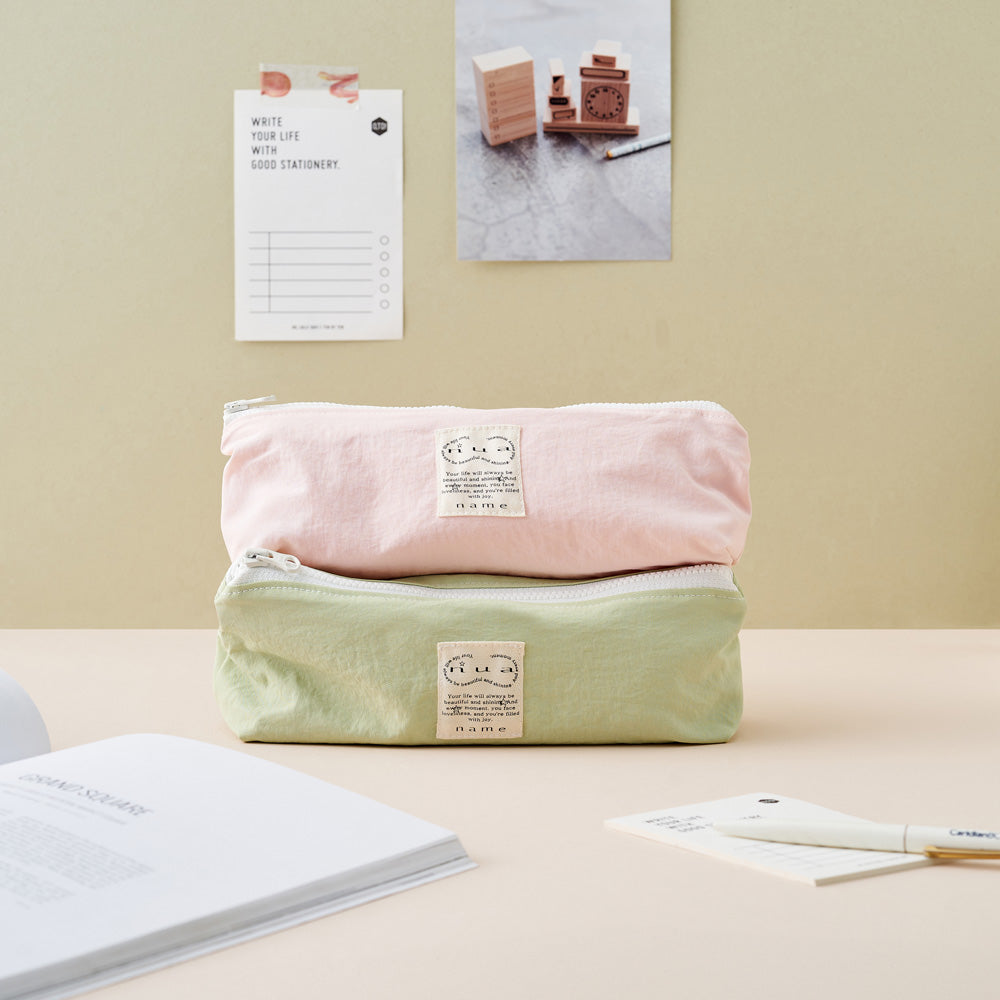 Nuaname Gelato Fabric Pencil Case (Pistachio, Lychee)