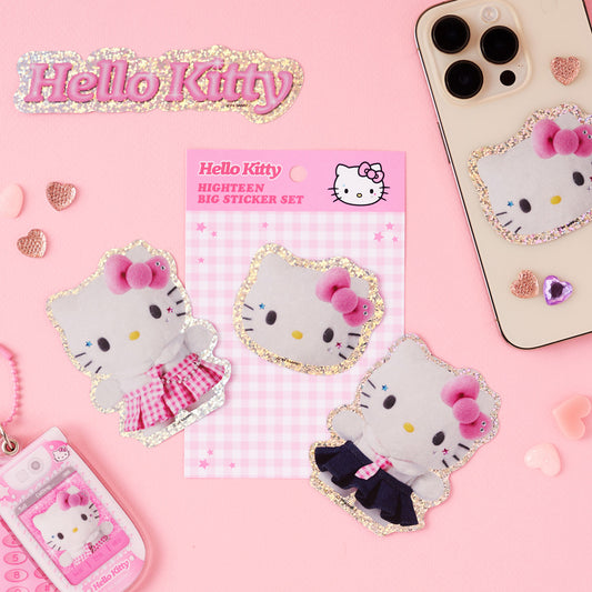 Sanrio Highteen Hello Kitty Hologram Big Sticker Set (4P)