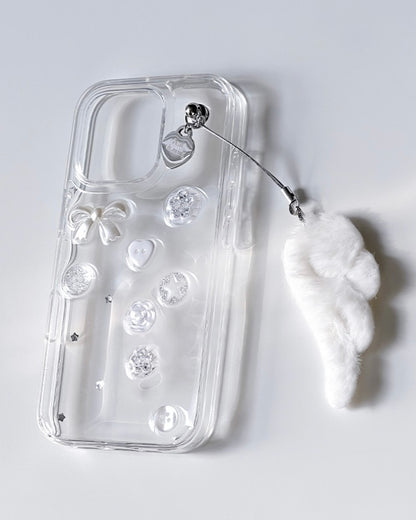 Peakdrawing Lily Button Heart Resin Case