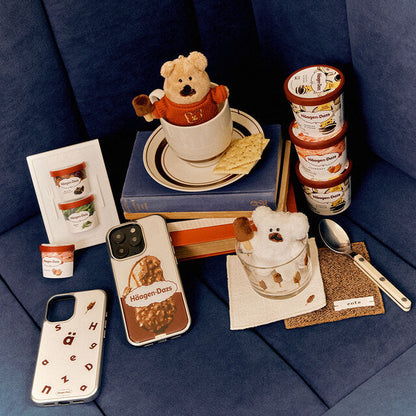 [Dinotaeng X Häagen-Dazs] Hard bar Flat fur Keyring (2款)