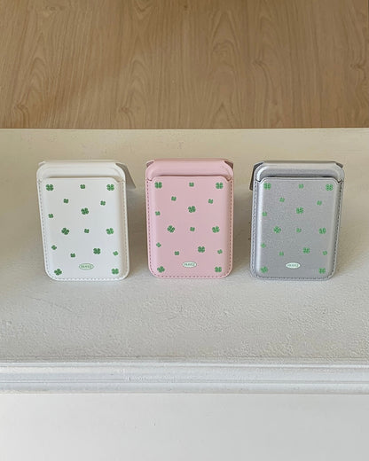 Olivet clover pattern magsafe stand wallet (3色)