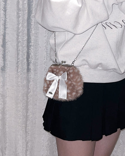 Peakdrawing Fawn ribbon frame mini bag