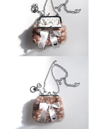 Peakdrawing Fawn ribbon frame mini bag
