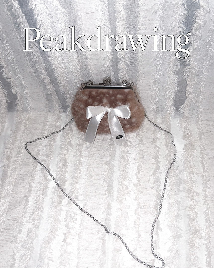 Peakdrawing Fawn ribbon frame mini bag