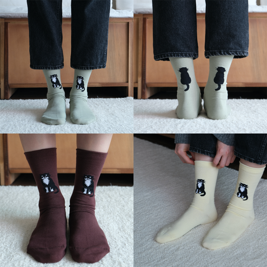 HUGINN AND MUNINN X SOCKSTAZ Front & back mo socks (3色)