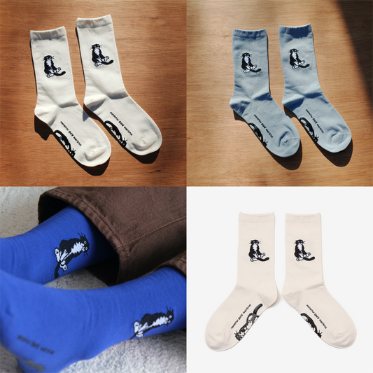 HUGINN AND MUNINN X SOCKSTAZ Sitting mo socks (3色)