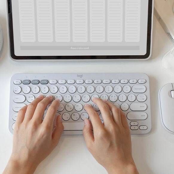 【現貨95折】Logitech K380S Wireless Bluetooth Keyboard 無線藍芽鍵盤 #White 韓文