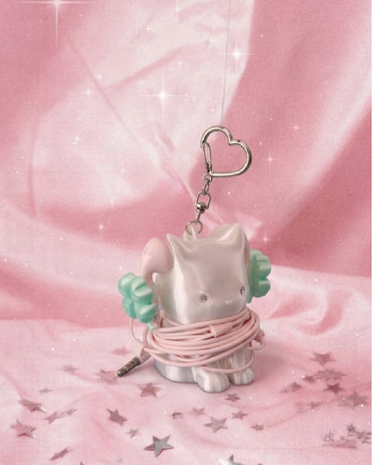 46month Cat Cable Keyring 耳機收納鎖匙扣 (2色)