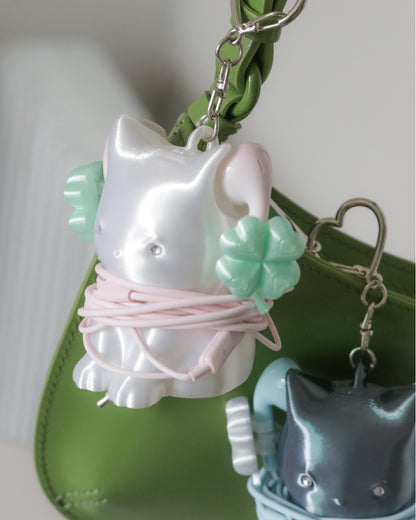 46month Cat Cable Keyring 耳機收納鎖匙扣 (2色)