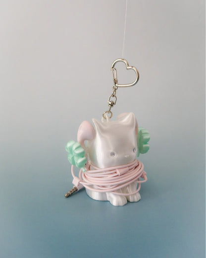 46month Cat Cable Keyring 耳機收納鎖匙扣 (2色)