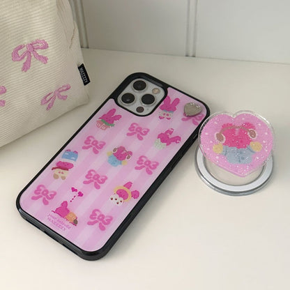 Mazzzzy [Love Tag_Magsafe] winter ★ Ribbon Daisy glass case