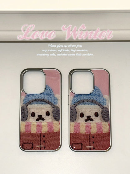 Mazzzzy [Silver] Snowy Knit Muffin case