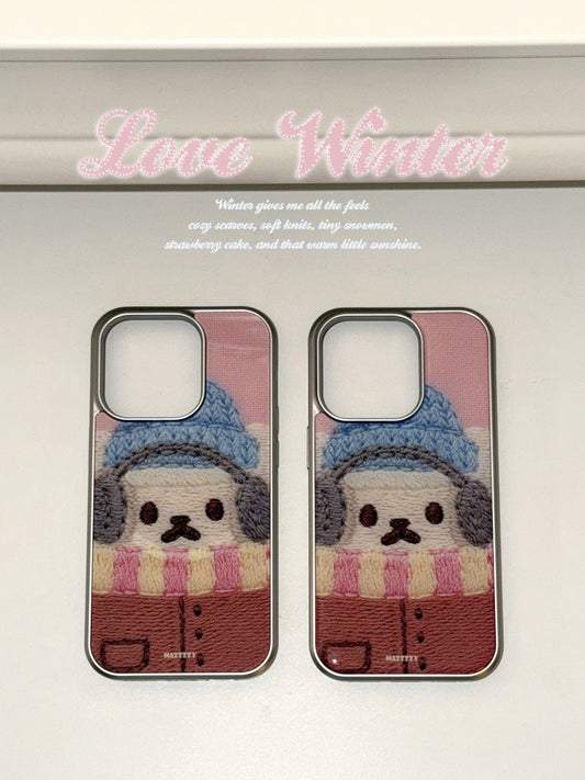 Mazzzzy [Silver] Snowy Knit Muffin case