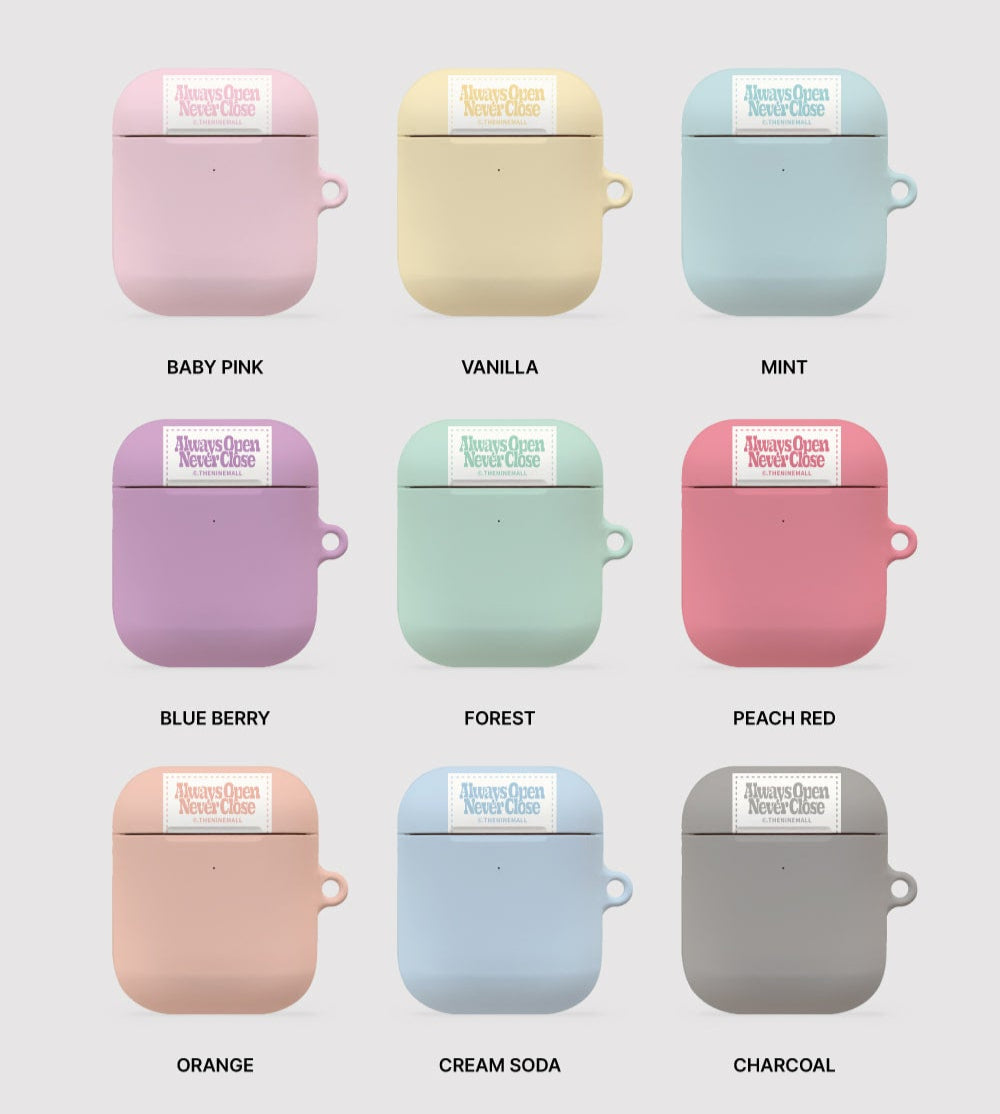Pastel Color Label Airpods Case (Hard 硬殼) (9色)