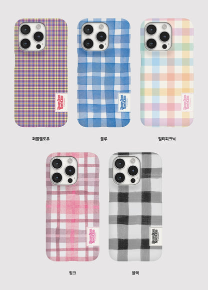 Nerd Check Label Phone Case (Hard/Card Storage)