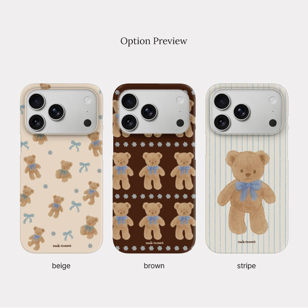 Cocoa Teddy Phone Case (Hard/Card Storage/Magsafe)