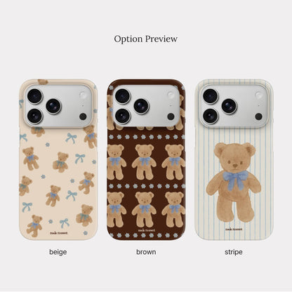 Cocoa Teddy Phone Case (Hard/Card Storage/Magsafe)