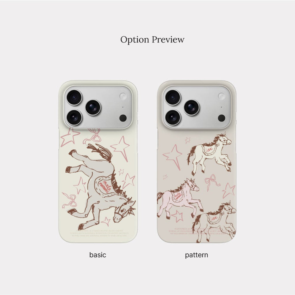Drawing Horse Phone Case (Hard/Card Storage/Magsafe)