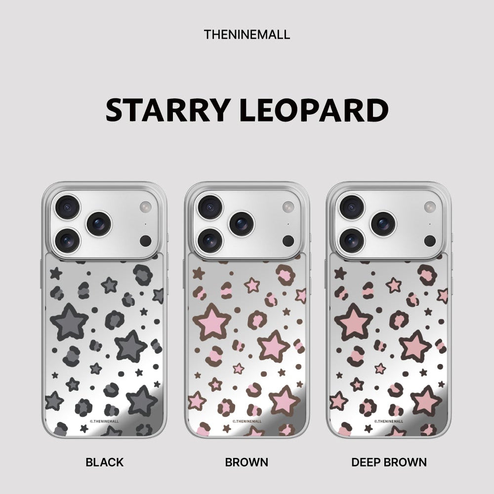 Starry Leopard Phone Case (Mirror silver bumper case)