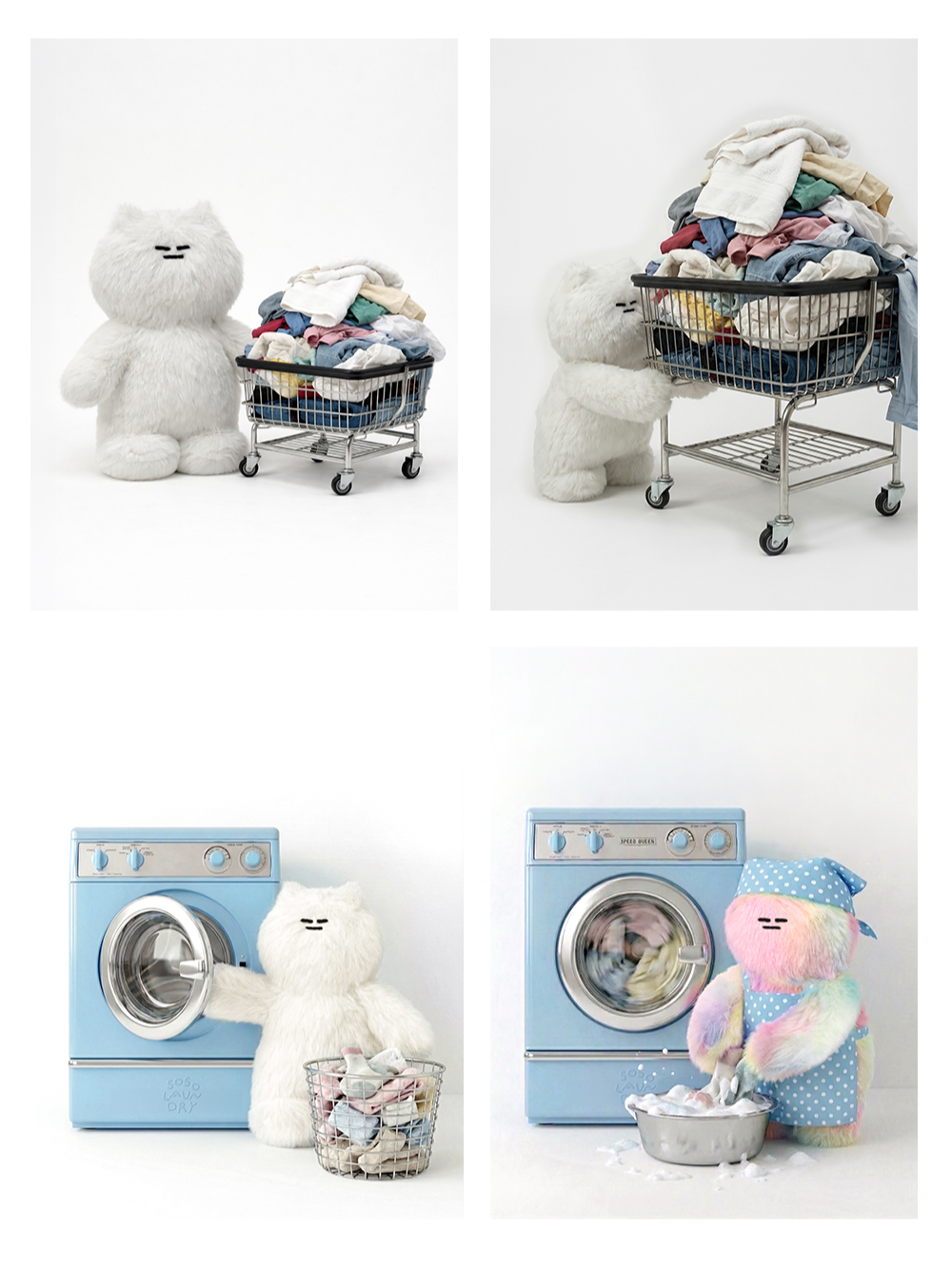 -__-SOSO Laundry Doll Keyring (6色)