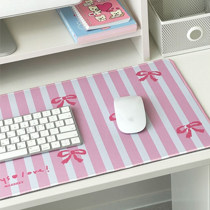 Mazzzzy loooove~~~ desk pad / ribbon(pattern) 電腦檯墊