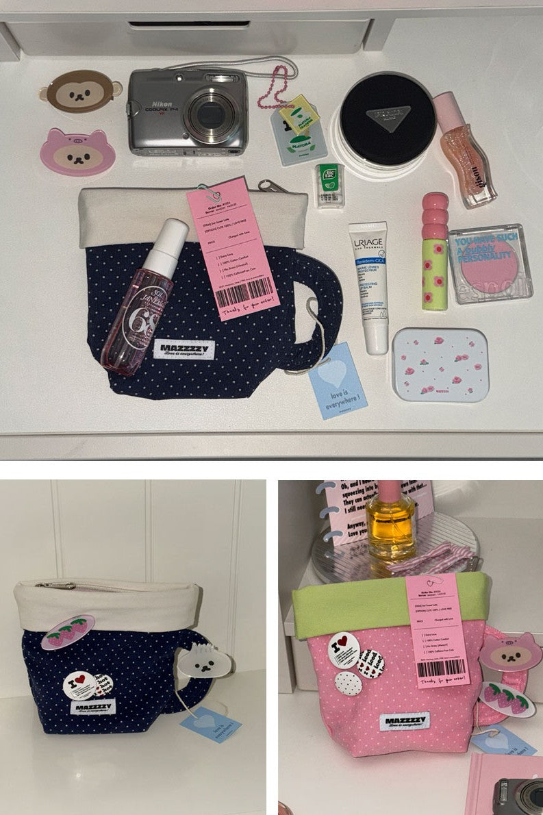 Mazzzzy Dot Latte Pouch (2色)