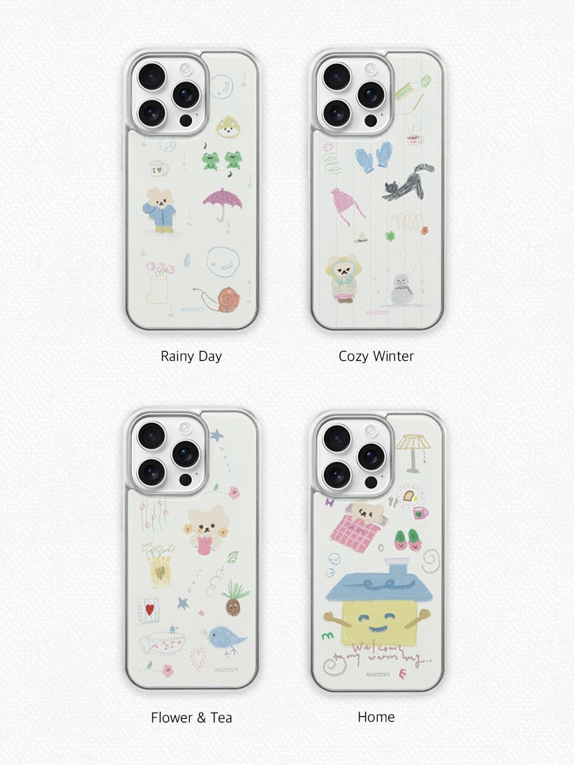 Mazzzzy [Silver Epoxy] Muffin’s Cozy Days case (4色)