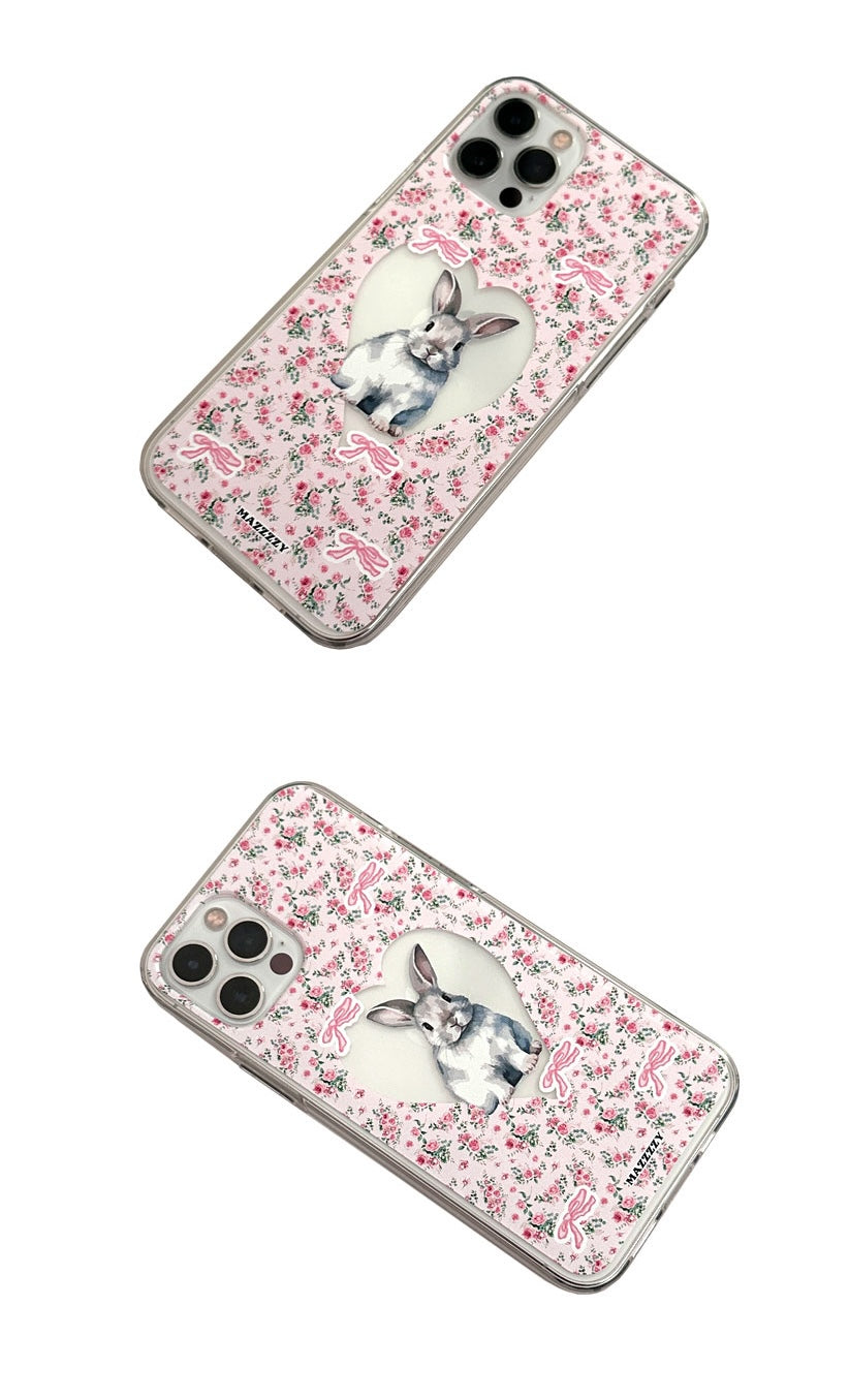 Mazzzzy Vintage bunny pattern Phone Case (Jelly/Jelly Hard/Magsafe)