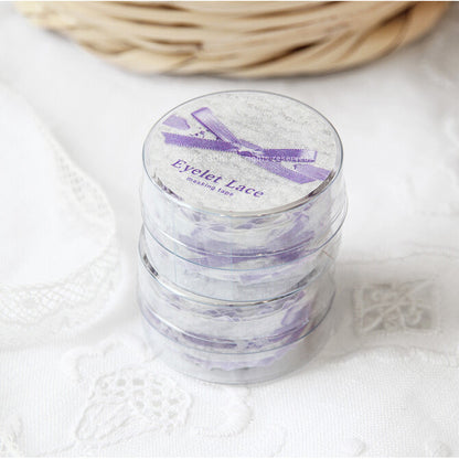 Boki Eyelet Lace Die-cut Masking Tape [Purple Ribbon]