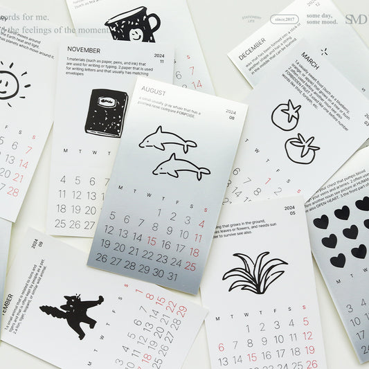 Some Mood Design 2024 Drawing Sticker Calendar