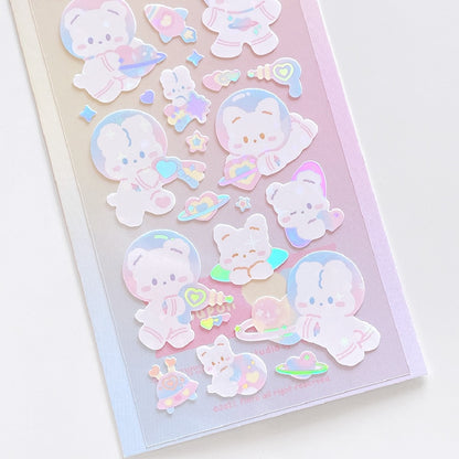 Floro Studio Heart Planet Babies Sticker