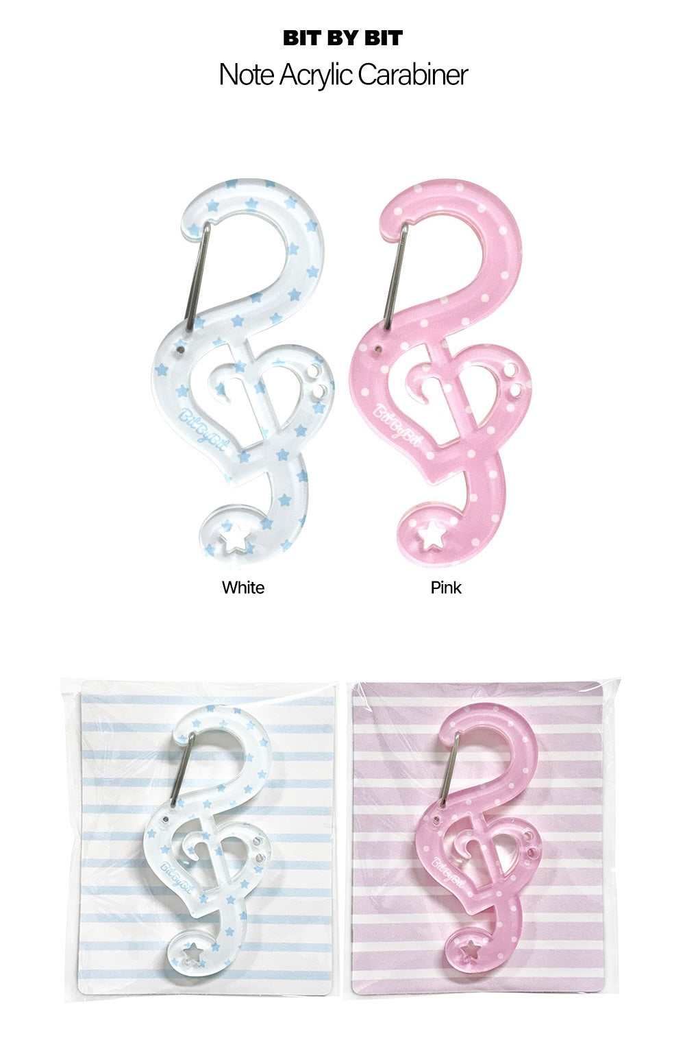 Bit by bit Note Acrylic Carabiner (2款)