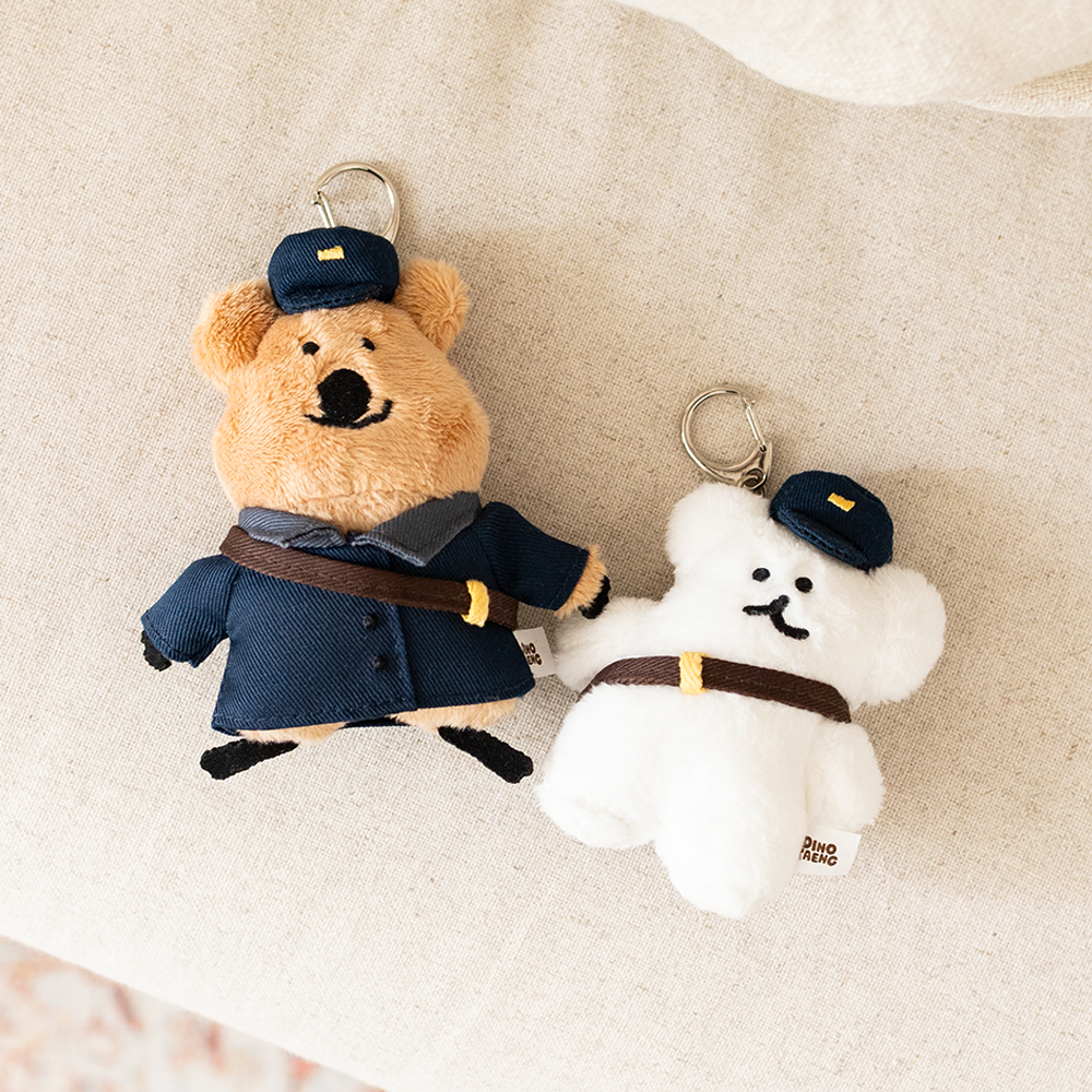 Dinotaeng Quokka & BOBO Post Flatfur Keyring