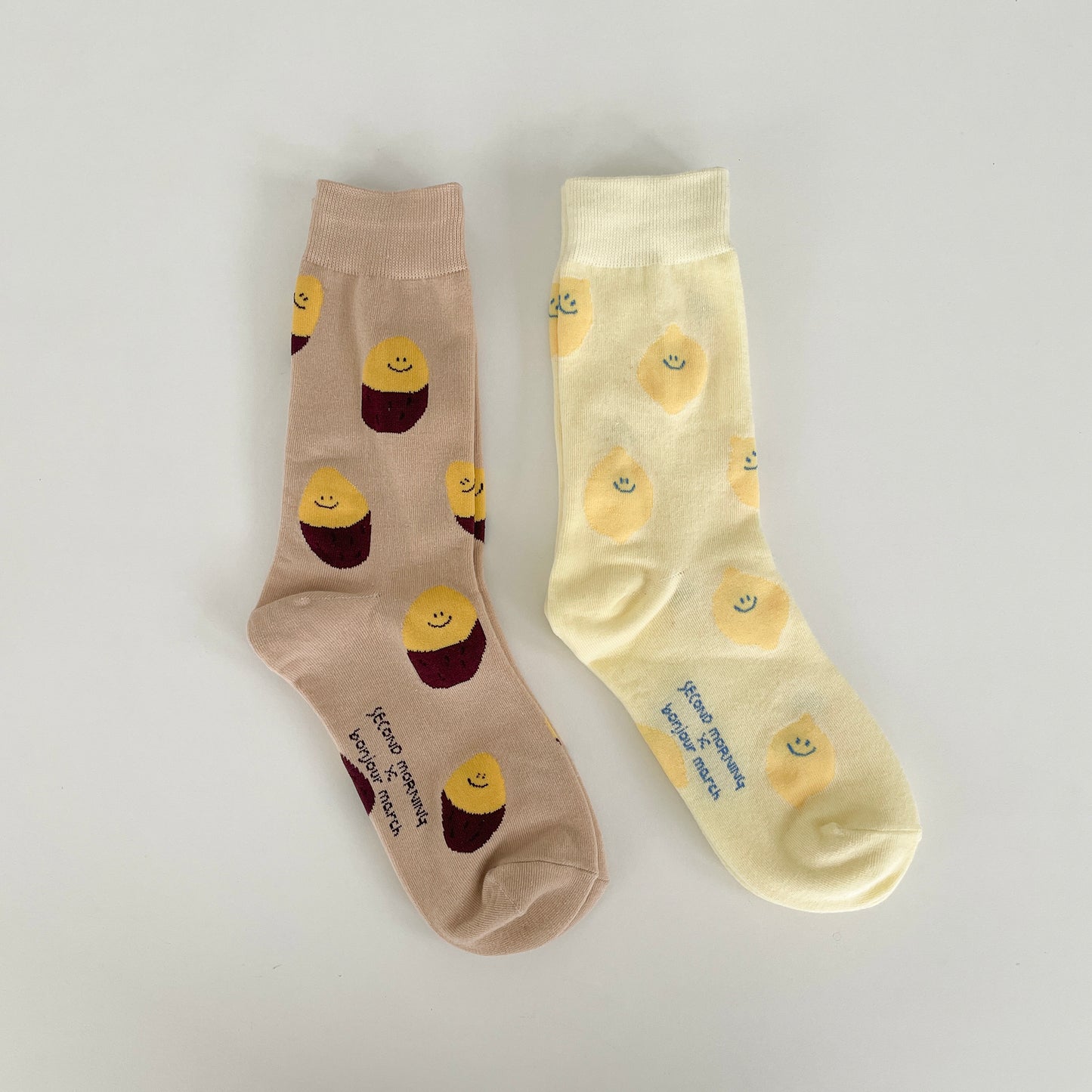 【買2對減$10✨】Second Morning X Bonjour March Pattern Socks (2款/Set)