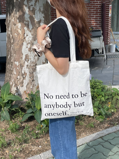 Text Cloth Bag _ Virginia Woolf
