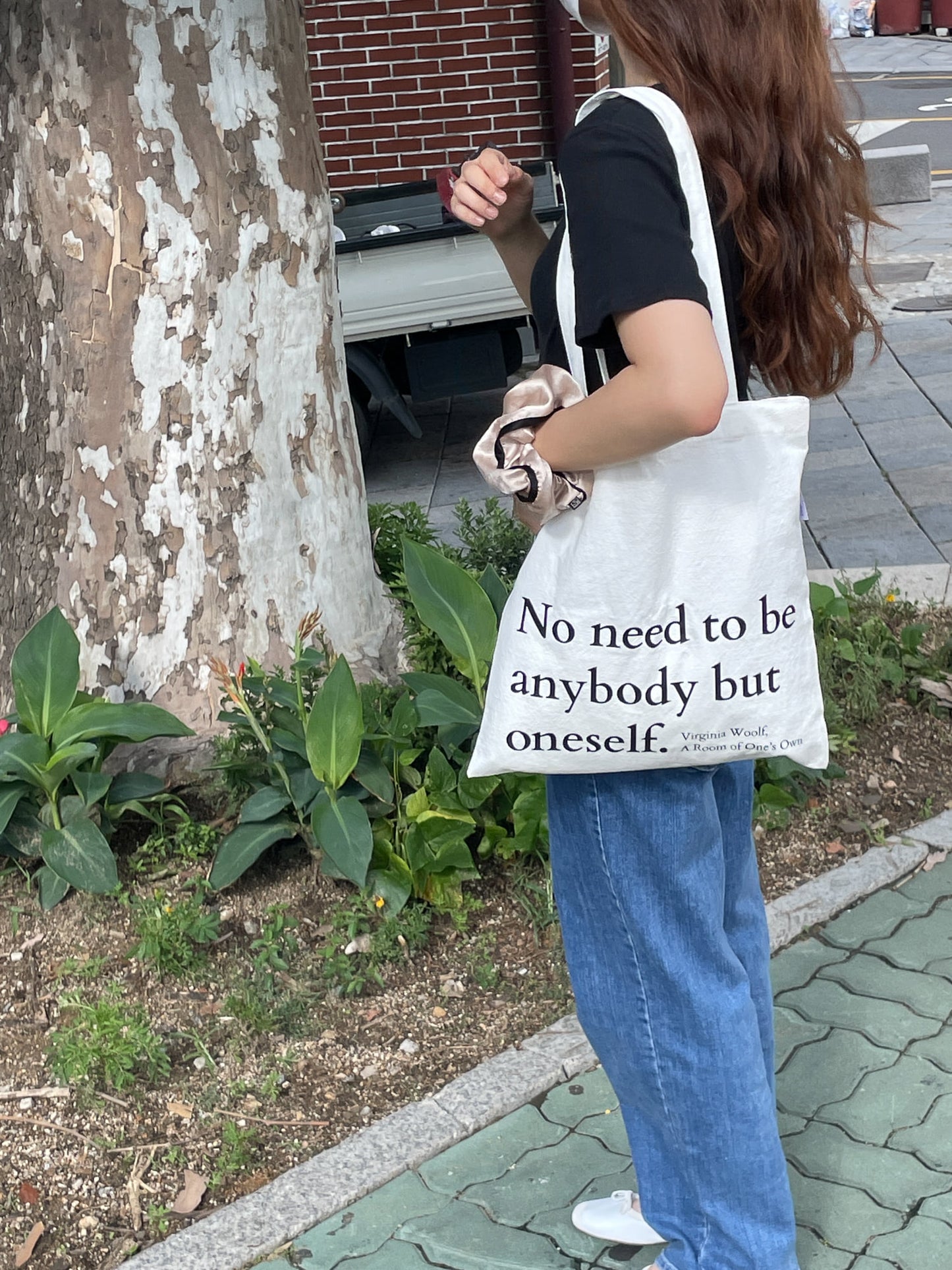 Text Cloth Bag _ Virginia Woolf