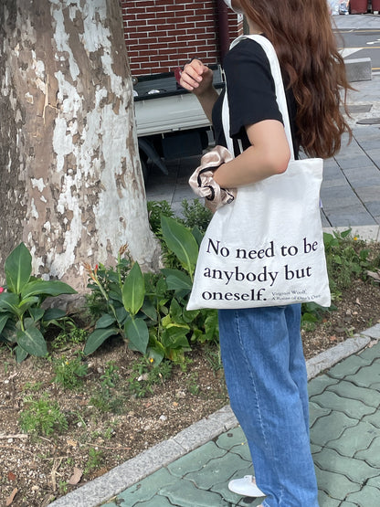 Text Cloth Bag _ Virginia Woolf