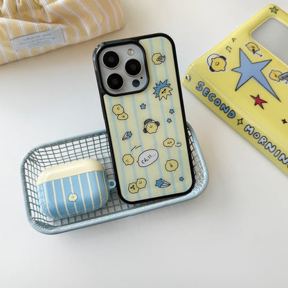 Second Morning Lemony Stripe Glass Magsafe Case