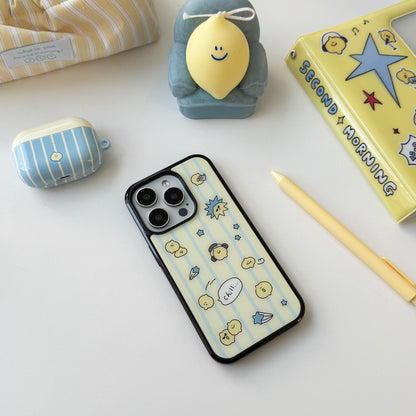 Second Morning Lemony Stripe Glass Magsafe Case